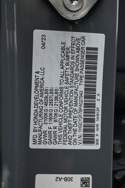 2023 Honda Accord Hybrid Sport-L