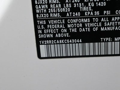 2019 Volkswagen Atlas 3.6L V6 SEL R-Line R-Line