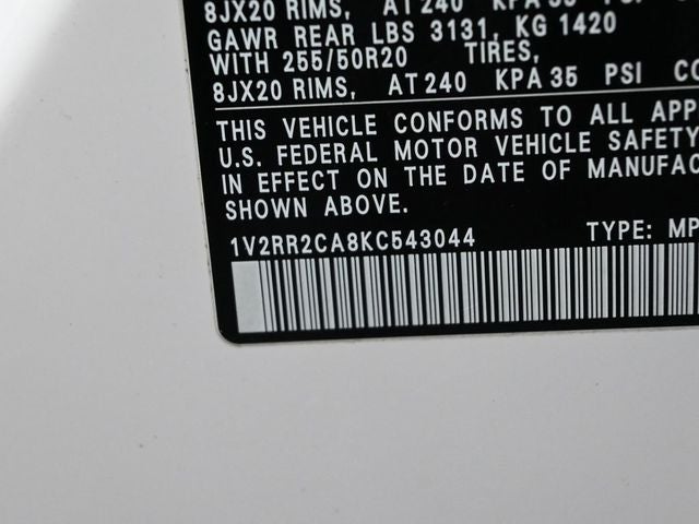 2019 Volkswagen Atlas 3.6L V6 SEL R-Line R-Line