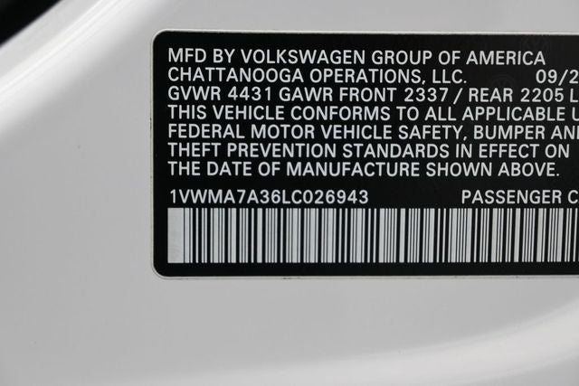 2020 Volkswagen Passat 2.0T R-Line
