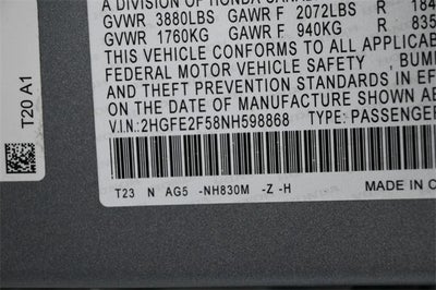 2022 Honda Civic Sport