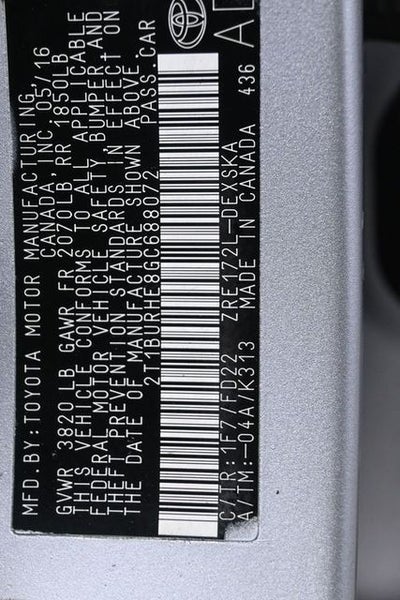 2016 Toyota Corolla S Plus