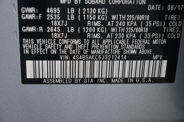 2018 Subaru Outback 2.5i Limited