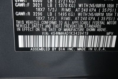 2019 Subaru Ascent Base