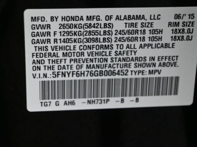 2016 Honda Pilot EX-L w/Navigation