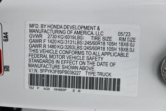 2023 Honda Ridgeline Black Edition