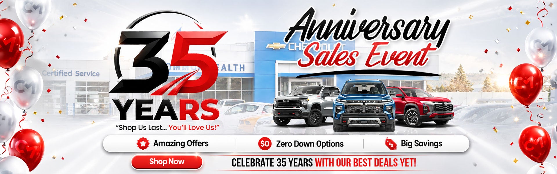 35th anniversary sales event