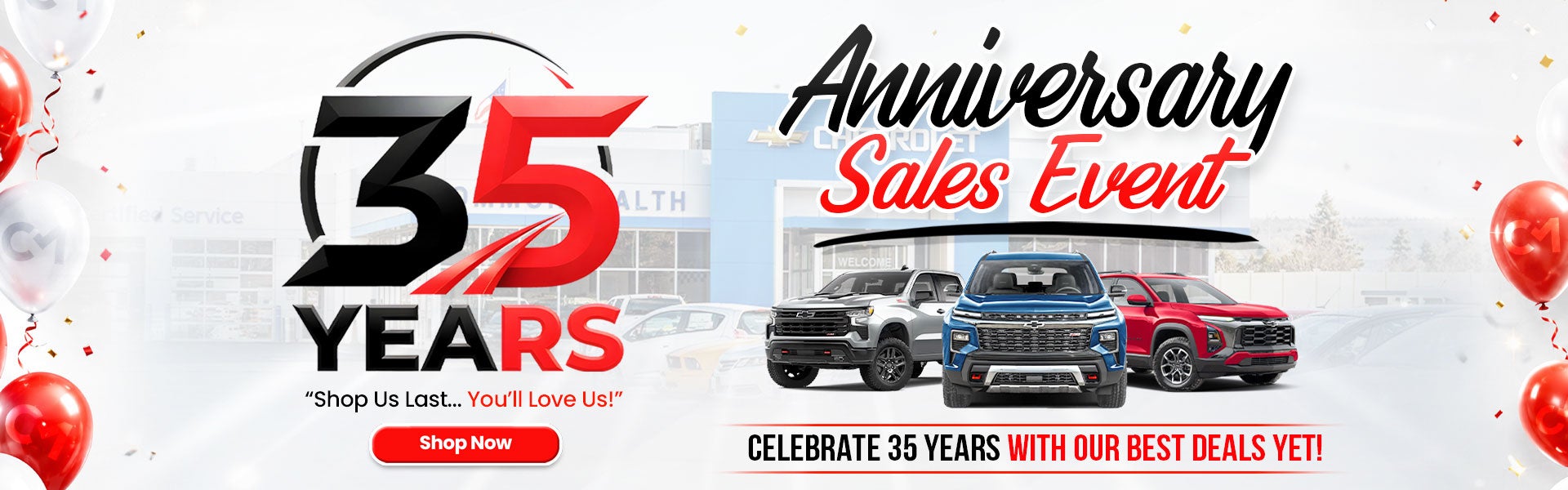 35th anniversary sales event