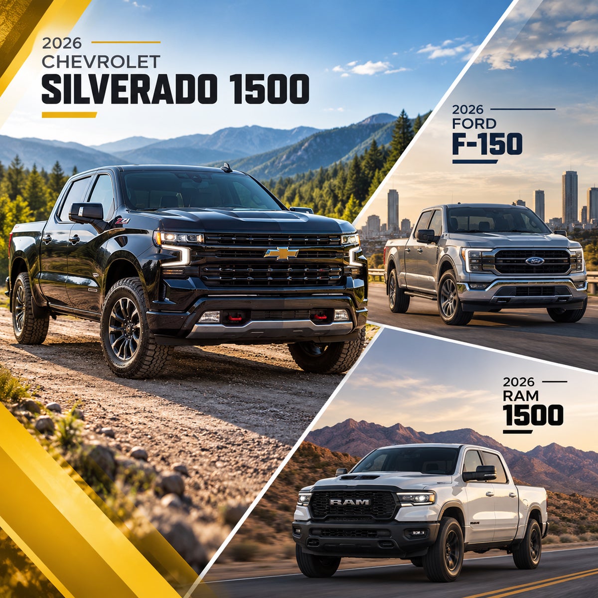 2026 Chevrolet Silverado 1500 vs. Ford F-150 vs. Ram 1500